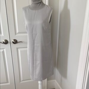 Elegant Gray Sleeveless Dress